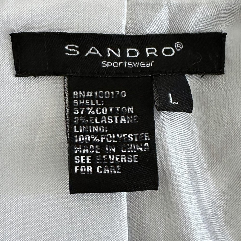 Sandro Zebra Print Cotton Single Button Blazer - image 5